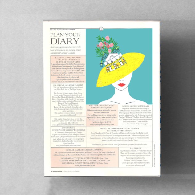 covent gardener magazine diary page for insta